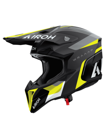 AIROH AVIATOR WRAAP CONQUER YELLOW MATT CLOSED MOTORCYCLE HELMET