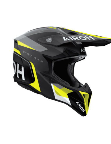 AIROH AVIATOR WRAAP CONQUER YELLOW MATT CLOSED MOTORCYCLE HELMET