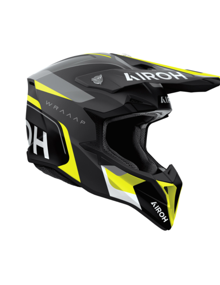 AIROH AVIATOR WRAAP CONQUER YELLOW MATT CLOSED MOTORCYCLE HELMET