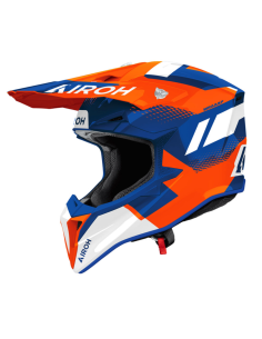 ЗАКРЫТЫЙ МОТОЦИКЛЕТНЫЙ ШЛЕМ AIROH AVIATOR WRAAP VISION ORANGE/BLUE GLOSS