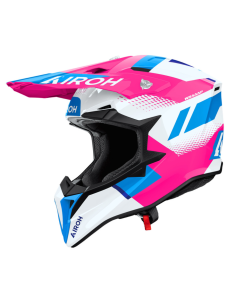 AIROH AVIATOR WRAAP VISION PINK GLOSS CLOSED MOTO HELMET