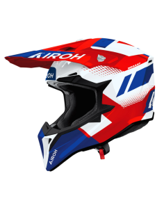 AIROH AVIATOR WRAAP VISION RED/BLUE GLOSS CLOSED MOTORCYCLE HELMET