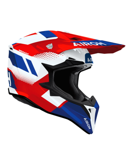 ЗАКРЫТЫЙ МОТОЦИКЛЕТНЫЙ ШЛЕМ AIROH AVIATOR WRAAP VISION RED/BLUE GLOSS