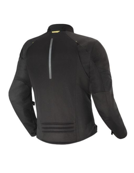 SHIMA JET BLACK SUMMER TEXTILE MOTO JACKET