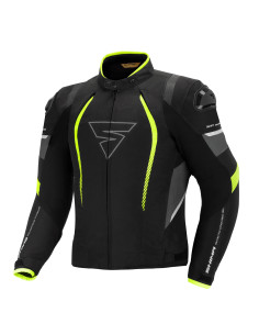 SHIMA SOLID PRO BLACK/FLUO TEKSTILINĖ MOTO STRIUKĖ