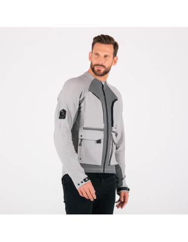 KNOX TOR LIGHT GREY MOTO JACKET