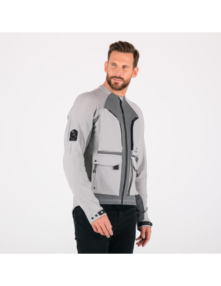 KNOX TOR LIGHT GREY MOTO JACKET