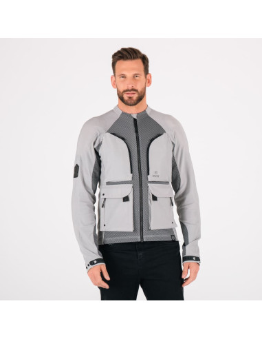 KNOX TOR LIGHT GREY MOTO JACKET