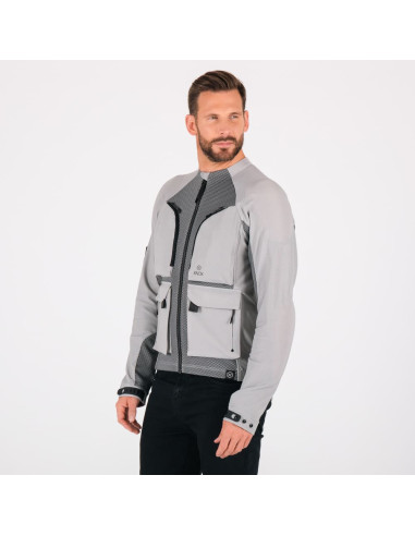 KNOX TOR LIGHT GREY MOTO JACKET
