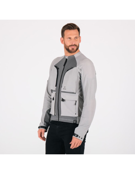 KNOX TOR LIGHT GREY MOTO JACKET