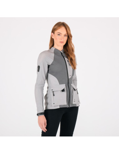 KNOX WOMEN'S TOR LIGHT GREY MOTO JACKET