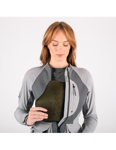 KNOX WOMEN'S TOR LIGHT GREY MOTO JACKET