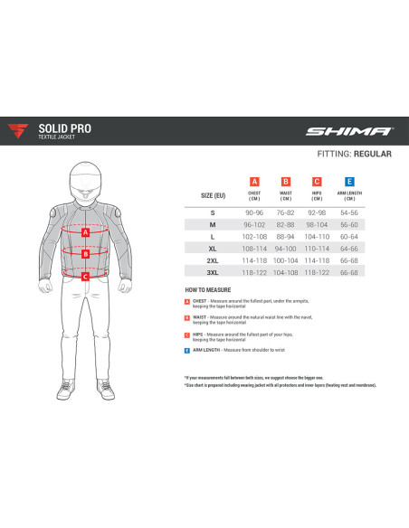 SHIMA SOLID PRO BLACK/WHITE TEXTILE MOTO JACKET