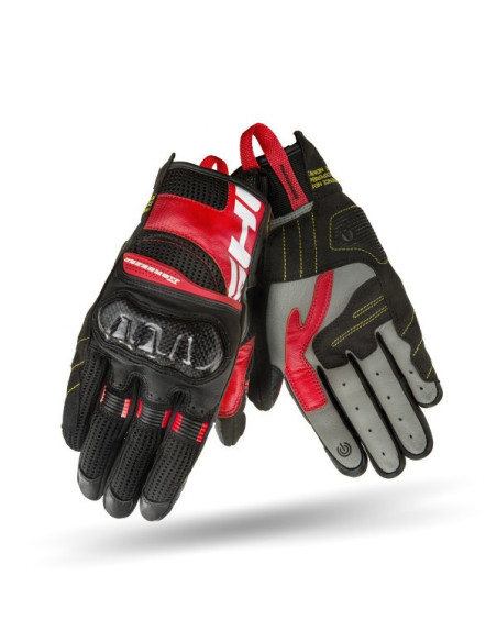 SHIMA X-BREEZE 2 BLACK/RED TRUMPOS MOTO PIRŠTINĖS