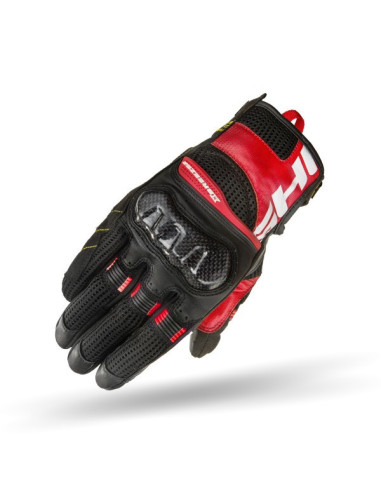 SHIMA X-BREEZE 2 BLACK/RED SHORT MOTO GLOVES