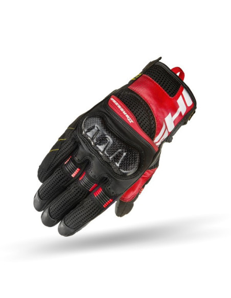 SHIMA X-BREEZE 2 BLACK/RED TRUMPOS MOTO PIRŠTINĖS