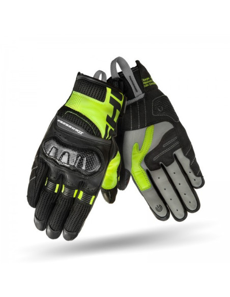 SHIMA X-BREEZE 2 BLACK/FLUO TRUMPOS MOTO PIRŠTINĖS