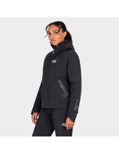 KNOX WOMEN'S BLUE BLACK MOTO JACKET