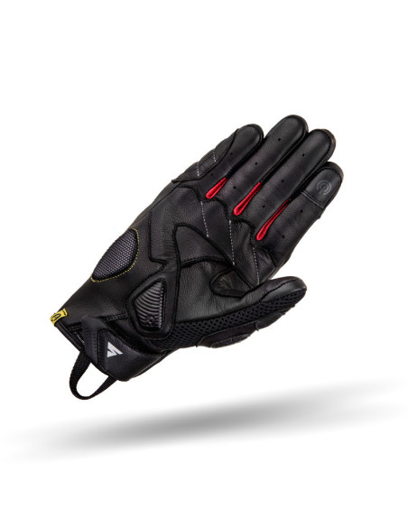 SHIMA RUSH BLACK/RED SHORT MOTO GLOVES