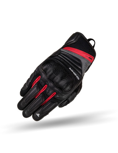 SHIMA RUSH BLACK/RED SHORT MOTO GLOVES