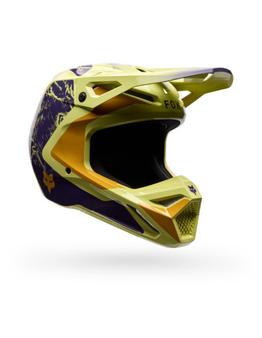 FOX V1 IMAGE YELLOW CROSS MOTO HELMET