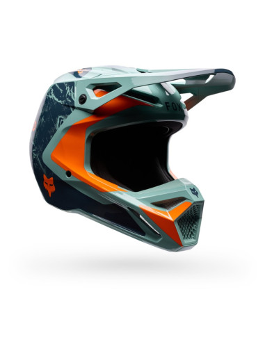 FOX V1 IMAGE PRINT BLUE CROSS MOTO HELMET