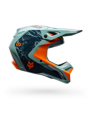 FOX V1 IMAGE PRINT BLUE CROSS MOTO HELMET
