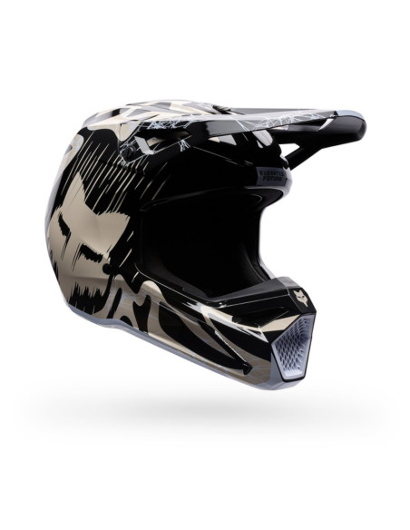 FOX V1 DIFFUSE BLACK KROSINIS MOTO ŠALMAS