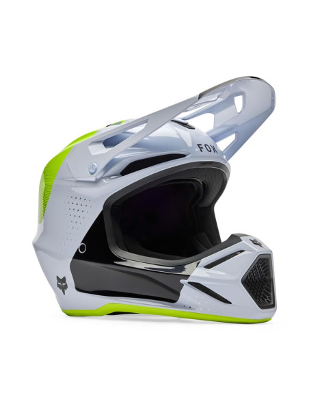 FOX V3 TINE WHITE KROSINIS MOTO ŠALMAS