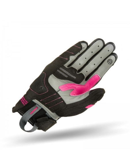 SHIMA X-BREEZE 2 BLACK/PINK MOTERIŠKOS TRUMPOS MOTO PIRŠTINĖS