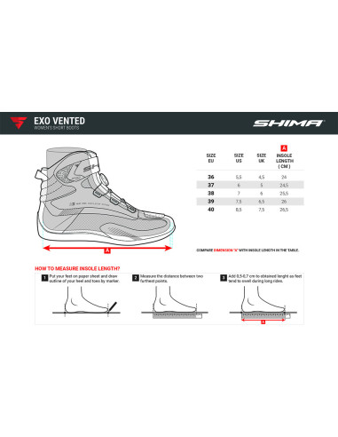 SHIMA EXO VENTED WOMEN'S SHORT MOTO BOOTS