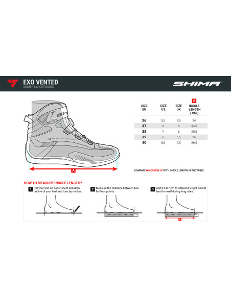 SHIMA EXO VENTED WOMEN'S SHORT MOTO BOOTS