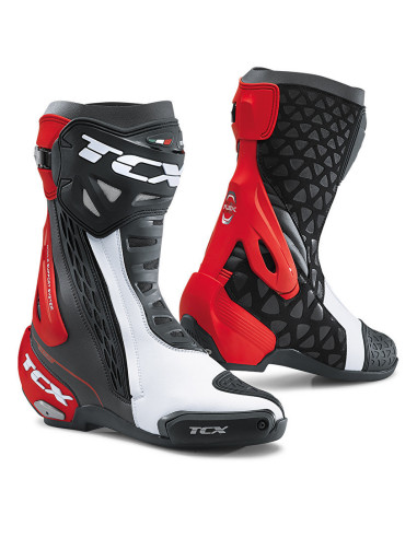 TCX RT RACE BLACK/WHITE/RED SPORTINIAI MOTO BATAI