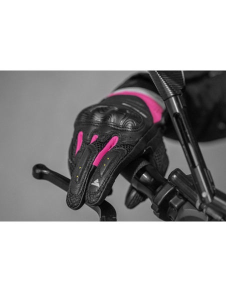 SHIMA ЖЕНСКИЕ КОРОТКИЕ МОТОПЕРЧАТКИ RUSH LADY BLACK/FUCHSIA