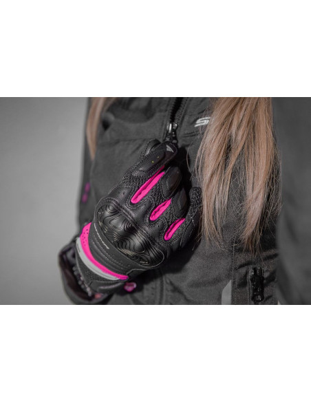 SHIMA ЖЕНСКИЕ КОРОТКИЕ МОТОПЕРЧАТКИ RUSH LADY BLACK/FUCHSIA