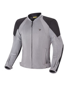 SHIMA JET GREY SUMMER TEXTILE MOTO JACKET