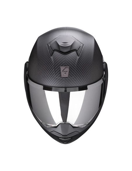 SCORPION EXO-TECH EVO CARBON MATT BLACK FLIP-UP MOTO ŠALMAS
