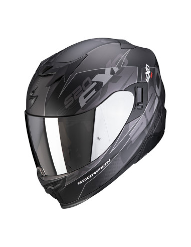 SCORPION EXO-520 EVO AIR COVER BLACK/SILVER SPORTINIS/UŽDARAS MOTO ŠALMAS