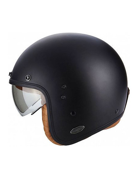 SCORPION BELFAST EVO LUXE BLACK ATVIRAS MOTO ŠALMAS