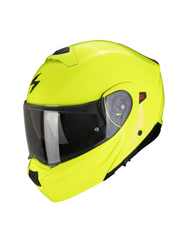 SCORPION EXO-930 EVO NEON YELLOW FLIP-UP MOTO HELMET