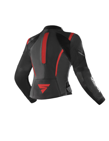 SHIMA MIURA 2.0 BLACK/RED WOMEN'S LEATHER MOTO JACKET