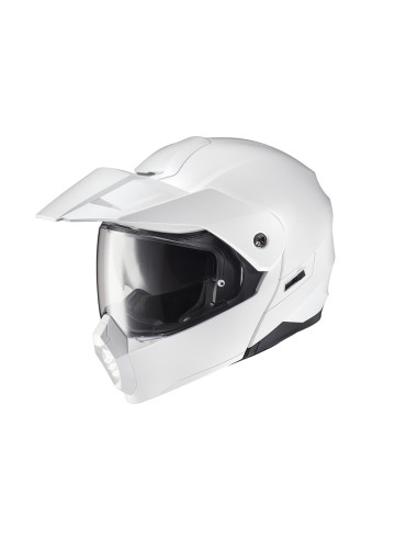 HJC C80 WHITE FLUO FLIP-UP MOTO ŠALMAS