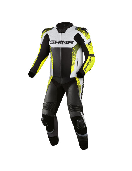 SHIMA STR 2.0 LEATHER MOTO TROUSERS YELLOW FLUO