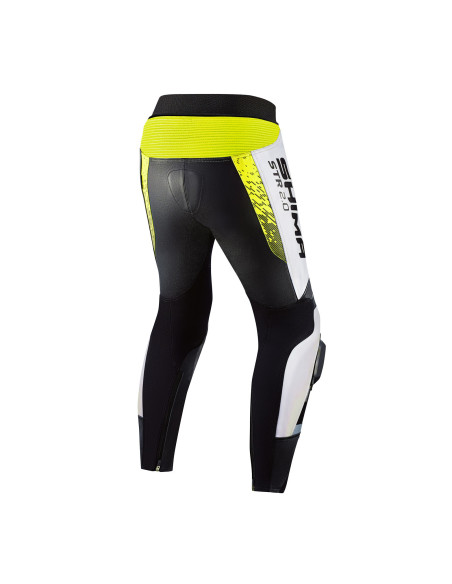 SHIMA STR 2.0 LEATHER MOTO TROUSERS YELLOW FLUO
