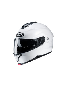 HJC C91 PEARL WHITE SPORTINIS/UŽDARAS MOTO ŠALMAS