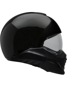 BELL BROOZER SOLID BLACK SPORTINIS/UŽDARAS MOTO ŠALMAS