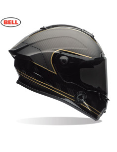 BELL RACE STAR DLX SPEED MATTE BLACK/GOLD SPORTINIS/UŽDARAS MOTO ŠALMAS