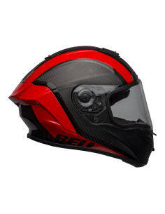 BELL RACE STAR DLX TANTRUM BLACK/RED SPORTINIS/UŽDARAS MOTO ŠALMAS