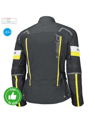 HELD 4-TOURING II BLACK/ YELLOW TEXTILE MOTO JACKET