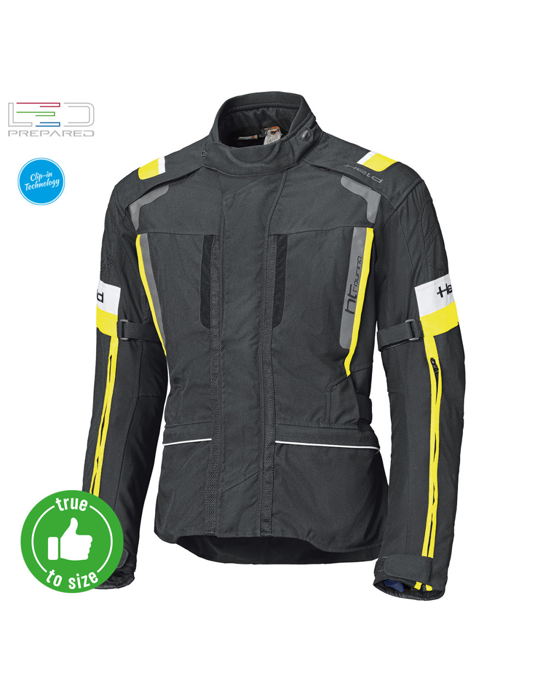 Held Traveller Baxley Veste Moto – Imperméable Et Respirante – Protections Épaules/Coudes – Doublure Thermique Amovible – Tissu HEROS-TEC 500 D